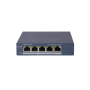 Switch PoE Hikvision DS-3E1505P-EI, 4 × Gigabit PoE port,1 × Gigabit RJ45 port, Total PoE Power Budget 60W, Support 802.1Q VLAN,