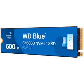 SSD WD Blue SN5000 500GB M.2 2280 PCIe Gen4 x4 NVMe TLC, Read/Write...