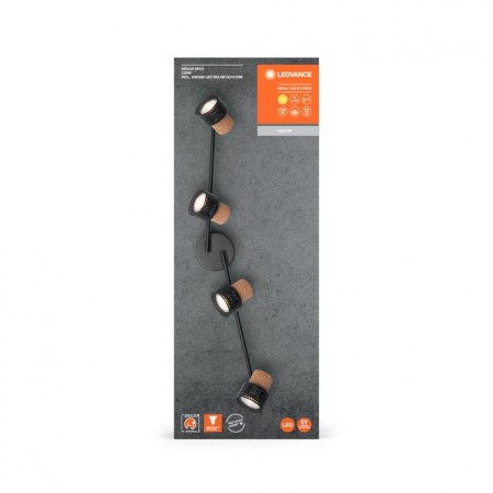 Spot LED cvadruplu ajustabil Ledvance DECOR CORK, 4xGU10, 4x3.4W, 9...
