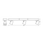 Spot LED triplu ajustabil Ledvance DECOR NEPTUNE, 26W, 2450 lm, lum...