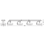Spot LED cvadruplu ajustabil Ledvance DECOR VENUS, 21W, 2000 lm, lu...