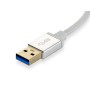 LevelOne USB-0503 Gigabit USB Network Adapter with USB Hub, 110 x 23.5 x 16.5 mm