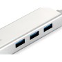 LevelOne USB-0503 Gigabit USB Network Adapter with USB Hub, 110 x 23.5 x 16.5 mm