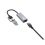 LevelOne USB-0423  2.5 Gigabit Ethernet 2-in-1 USB-C/A Network Adapter, 59 x 25 x 14 mm