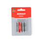 Bateriile alcaline Rombat se comercializează la cutie colectiva de 12 blistere a câte 4 bucăți. ➢ Tensiune nominală: 1,5V ➢ Temp