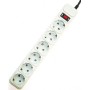 Prelungitor GEMBIRD, Schuko x 6, conectare prin Schuko (T), cablu 3 m, 16 A, protectie supratensiune, protectie copii, gri