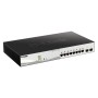 D-Link Switch 10 porturi POE smart maaged DGS-1210-10MP, Interfata: 8 x 10/100/1000Mbps, 2 x100/1000 SFP, Capacitate switch: 20 