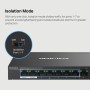 Switch Mercusys Desktop  8 porturi Gigabit, MS108GP, 7 porturi POE (1-7) , buget POE: 65 W, Standarde si protocoale: IEEE 802.3x