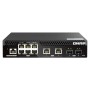 Switch QNAP M2106R CPU Marvell 98DX2528, 6 porturi 2.5Gbps, 2 porturi 10Gbps SFP+, 2 porturi 10GbE RJ45, rackabil, web-managed, 