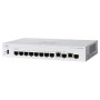 Switch  CISCO CBS350-8S-E-2G, 8 PORTURI 10/100/1000, 2 x SFP, Buffer: 1.5 Mb, Flash 256Mb, CPU: 800 MHz ARM , DRAM: 512 MB Dimen