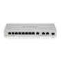 XGS1210-12, 12-Port Gigabit webmanaged Switch with 8 port 1G + 3-Port MultiGig 1/2.5/5/10G + 1-Port SFP+