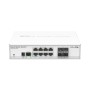 MikroTik Smart Switch, CRS112-8G-4S-IN 8x Gigabit Ethernet, 4x SFPcages, 400MHz CPU, 128MB RAM, desktop case, RouterOS L5