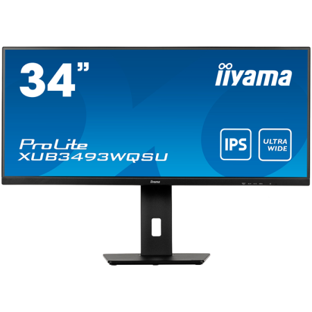 IIYAMA Monitor XUB3493WQSU-B5 34” IPS 3440 x 1440 @75Hz 21:9, 400 cd/m², 4ms, 1000:1,  HDMI, DP, USB, height, swivel, tilt, HDCP