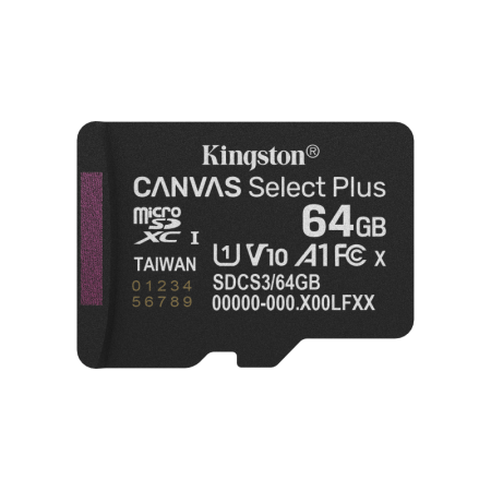 Card de Memorie MicroSDXC Kingston64GBCanvas Select PlusFara Adaptor