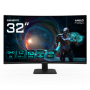 Gigabyte Monitor gaming 31.5" GS32QCA, Non-glare, Rezolutie: 2560 x 1440 (QHD), Luminozitate: 250 cd/m2 (TYP), Contrast: 3500:1,