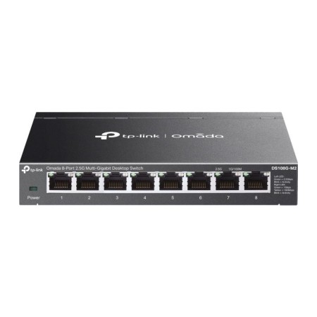 Switch TP-Link DS108G-M2, 8 x porturi RJ-45, viteza LAN 10/100/1000/2500 Mbps, standarde IEEE 802.3u, 802.3ab, 802.3x, 802.1p, 8