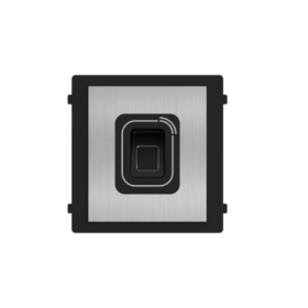 Modul cititor biometric si card Mifare pentru videointerfon modular Hikvision DS-KD-MFB/S carcasa inox, deschidere usi cu card a