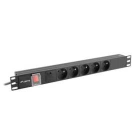 Unitate distributie alimentare PDU 19", 1U, 16A, 5 prize , negru