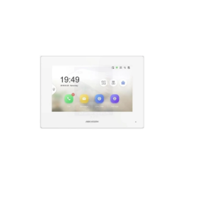 Monitor videointerfon Hikvision DS-KH6320Y-WTE2/WH, 2 fire, 4 7-inch IPS touch screen, rezolutie: 1024 × 600, TFT, fara butoane,