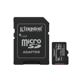 Kingston 64GB microSDXC Canvas Select Plus Gen3 100MB/s A1 Card + Adapter