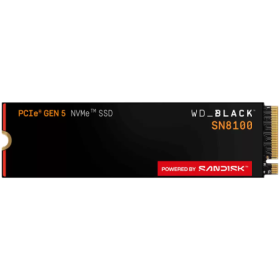 SSD WD_BLACK SN8100 8TB M.2 2280 PCIe Gen5 x4 NVMe, Read/Write: 14900/13200 MBps, IOPS 2200K/2400K, TBW: 4800, powered by SanDis