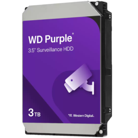HDD Video Surveillance WD Purple 3TB CMR, 3.5'', 128MB, SATA, TBW: 180