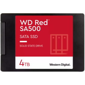 SSD NAS WD Red SA500 4TB SATA, 2.5", 7mm, Read/Write: 560/520 MBps, IOPS 87K/83K, TBW: 2500, powered by SanDisk