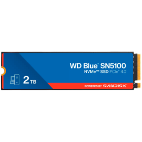 SSD WD Blue SN5100 2TB M.2 2280 PCIe Gen4 x4 NVMe QLC 3D, Read/Write: 7100/6700 MBps, IOPS 1000K/1300K, TBW: 900, powered by San