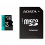 Card de Memorie MicroSDXC Adata 64GB, Adaptor SD, Class 10
