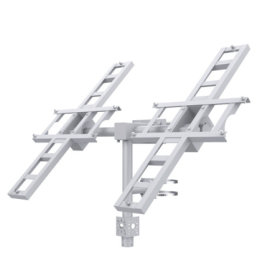 Suport dublu pentru panouri solare 2x VIGI 90W, din otel galvanizat, unghi de reglare manual: 5°~55°, stalp compatibil: Ø80-160 