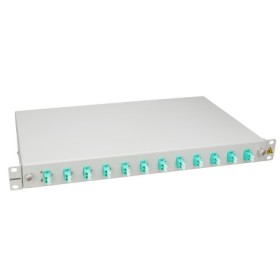 Splicebox, 4 fibre,LC,50/125?m OM3, culisant,19",1UV , ECO