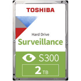 HDD Video Surveillance TOSHIBA S300 2TB SMR, 3.5'', 128MB, 5400RPM, SATA, TBW: 180