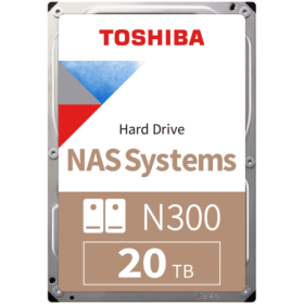 HDD NAS TOSHIBA N300 20TB CMR, 3.5'', 512MB, 7200RPM, SATA, TBW: 180