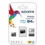 Card de Memorie MicroSDXC Adata, 64GB, Adaptor SD, Class 10