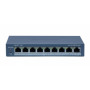 Switch 8 porturi POE Hikvision DS-3E1309P-EI(B), Smart Managed, 8 × 10/100M PoE ports,1 × Gigabit RJ45 port, PoE power budget 11