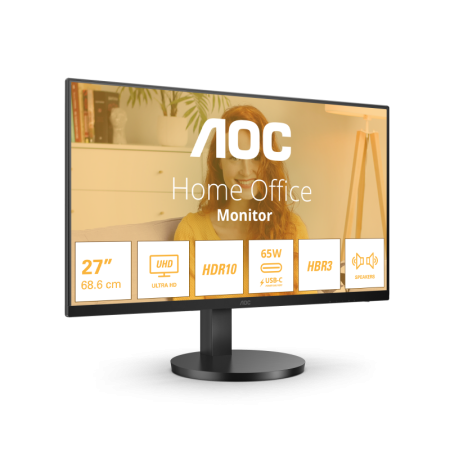 Monitor AOC 27" U27B3CF, Diagonal (inch): 27, Diagonal (cm): 69, Aspect ratio: 16:9, Panel: IPS, Resolution: 3840x2160, Refresh 