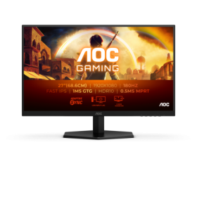 Monitor AOC 27" 27G42E, Diagonal (inch): 27, Diagonal (cm): 69, Aspect ratio: 16:9, Panel: IPS, Resolution: 1920x1080, Refresh R