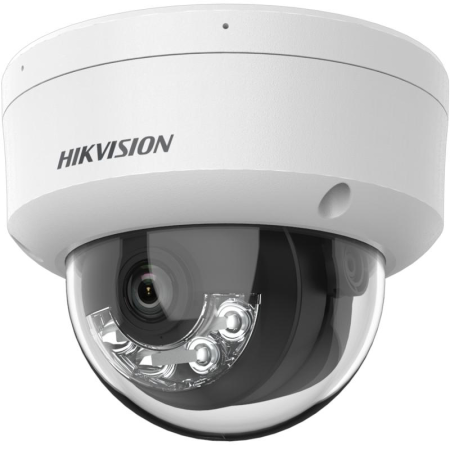 Camera de supraveghere IP Dome 4MP Smart Hybrid Light Hikvision DS-2CD1143G2-LIUF(2.8MM), lentila fixa 2.8mm, iluminare min: Col