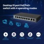 Extralink CERES  PoE Switch  8x 100Mb/s PoE/PoE+ 2x RJ45 Uplink 100Mb/s 96W