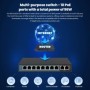 Extralink CERES  PoE Switch  8x 100Mb/s PoE/PoE+ 2x RJ45 Uplink 100Mb/s 96W