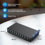 Extralink CERES  PoE Switch  8x 100Mb/s PoE/PoE+ 2x RJ45 Uplink 100Mb/s 96W