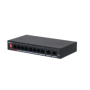 Dahua switch 8 porturi Gigabit PFS3010-8GT-96 V2, Unmanaged, Interfata: 8 x 10/100/1000, 2 x Uplink, Standarde retea: IEEE 802.3