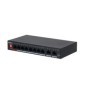 Dahua switch 8 porturi Gigabit PFS3010-8GT-96 V2, Unmanaged, Interfata: 8 x 10/100/1000, 2 x Uplink, Standarde retea: IEEE 802.3