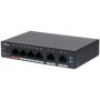 DAHUA 6 port Managed Desktop switch, CS4006-4ET-60, Interfata: Port 1-4: 4 × RJ-45 10/100 Mbps (PoE) Port 5-6: 2 × RJ-45 10/100/