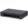 Dahua desktop switch, 6 porturi Gigabit, 4 porturi POE, CS4006-4GT-60, Port 1-4: 4 × RJ-45 10/100/1000 Mbps (POE),  Port 5-6: 2 