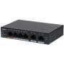 Dahua desktop switch, 6 porturi Gigabit, 4 porturi POE, CS4006-4GT-60, Port 1-4: 4 × RJ-45 10/100/1000 Mbps (POE),  Port 5-6: 2 