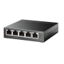 "5-Port Gigabit Easy Smart Switch with 4-Port PoE+ PORT: 4× Gigabit PoE+ Ports, 1× Gigabit Non-PoE Ports SPEC: 802.3af/at, 120 W