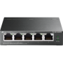 "5-Port Gigabit Easy Smart Switch with 4-Port PoE+ PORT: 4× Gigabit PoE+ Ports, 1× Gigabit Non-PoE Ports SPEC: 802.3af/at, 120 W