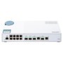 Switch QNAP M408-2C Marvell 98DX3236, 8 porturi 1Gbps, 2 porturi combo 10G SFP+/NBASE-T, 2 porturi 10G SFP+, desktop, web-manage