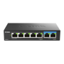 D-Link switch DMS-107, 7 porturi, Standarde si protocoale: IEEE 802.3 10BASE-T,  IEEE 802.3u 100BASE-TX,  IEEE 802.3ab 1000BASE-